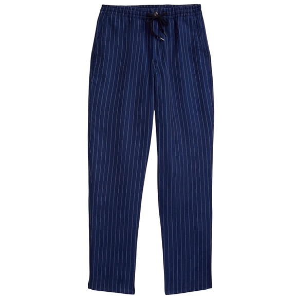Polo Ralph Lauren Stretch Tailored Slim Fit Navy Pinstripe Pant Size Medium - Picture 1 of 10